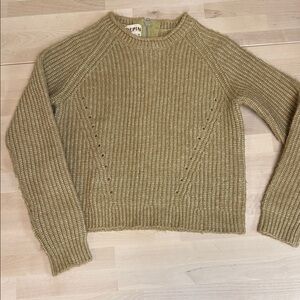 Pepin Khaki‎ Ribbed Women's Sweater